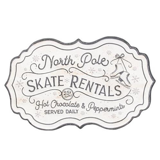 North Pole Skate Rentals Metal Sign G60367