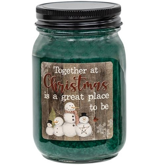 Together At Christmas Balsam Fir Pint Jar Candle GB20221 By CWI Gifts