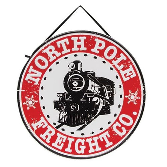 North Pole Freight Co. Embossed Metal Sign GCM20054