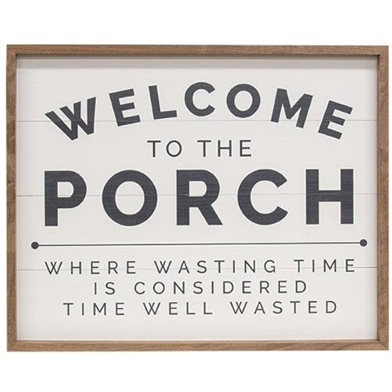 Welcome To The Porch Framed Print 20"X16" GKH11 By CWI Gifts