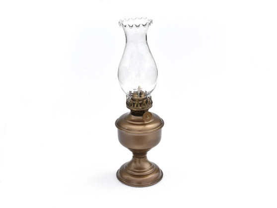Antique Brass Table Oil Lamp 10" NL-1140-AN
