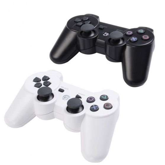 Lot 2 Wireless Controller For Sony Ps3 Black White Play Station 3 New (EP20719)
