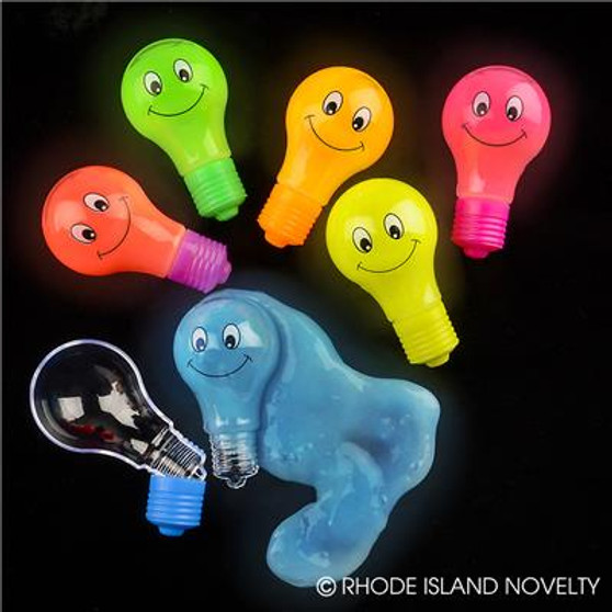 (SKIQPUT) 4.25" Glow In Dark Light Bulb Putty