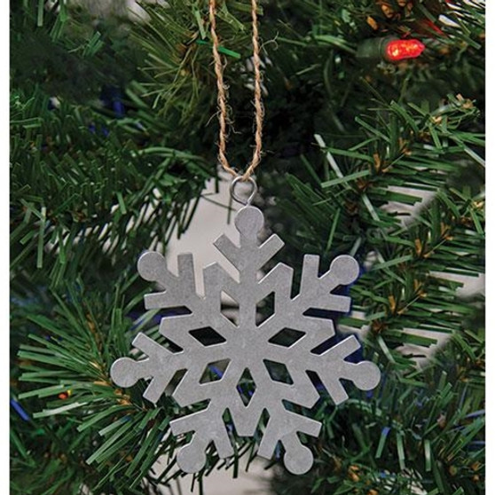 Sm Galvanized Snowflake Ornament GHY02540