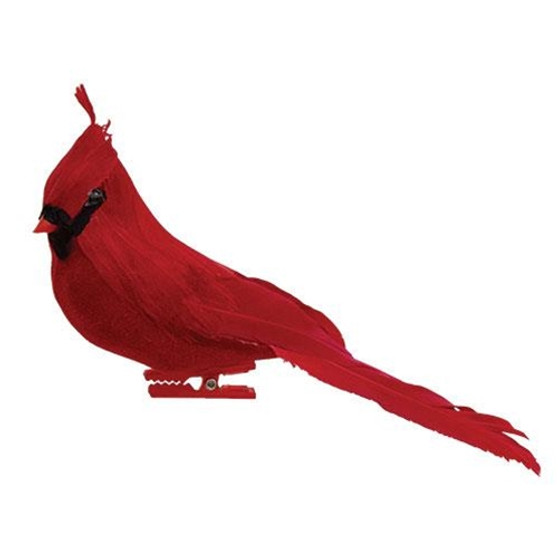 Mini Feathered Cardinal Clip GSFX13983