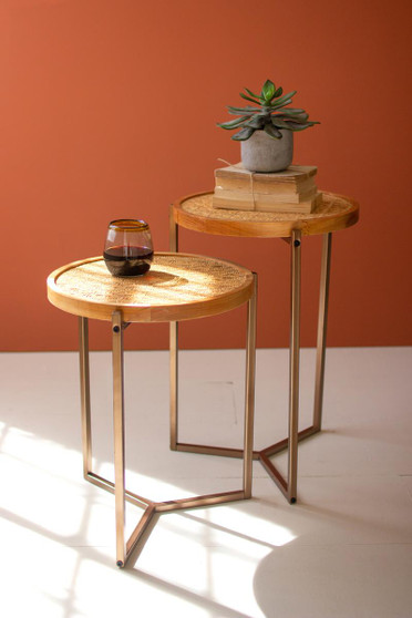 Set Of Two Nesting Round Top Tables (CMN1515)