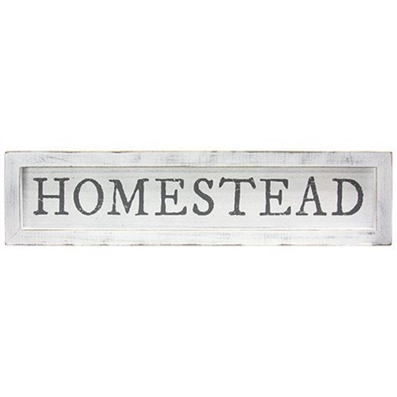 *Homestead White Framed Sign G91089 By CWI Gifts