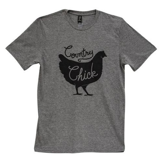 Country Chick T-Shirt Heather Graphite Large GL92L