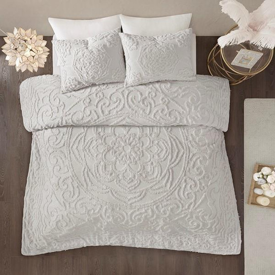 100% Cotton Tufted Chenille Comforter Set - Full/Queen MP10-5881