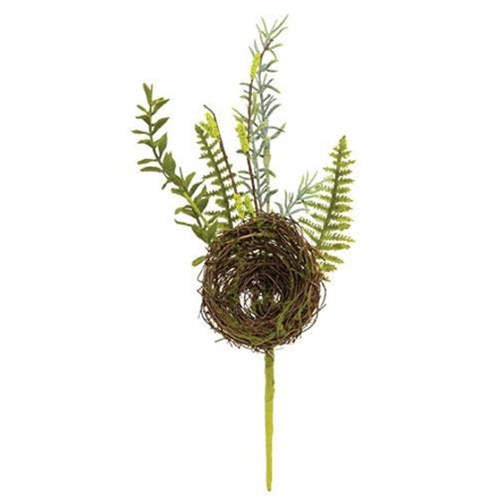 Fern and Birdnest Pick 14" FT29190