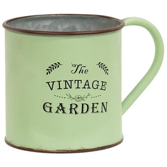 Green Metal Vintage Market Mug G20NK133