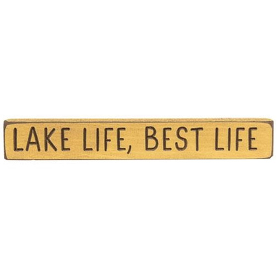 Lake Life Best Life Engraved Block 12" G8353