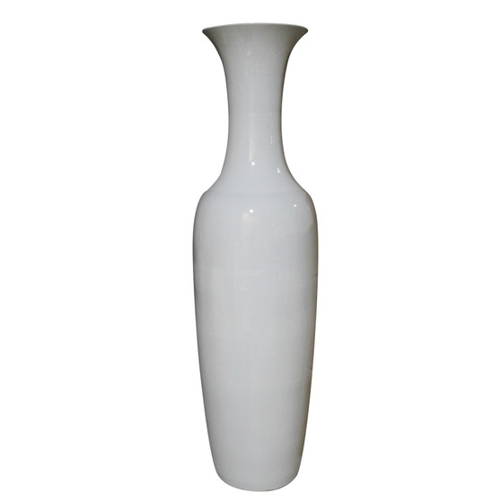 Large White Fish Tail Floor Vase 55 Inch H (1662B)