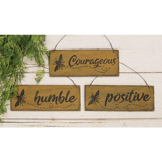 *Bumblebee Inspirational Sign 3 Asstd. (Pack Of 3) G12846 By CWI Gifts