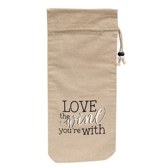*Love The Wine You'Re With Wine Bag G54173 By CWI Gifts