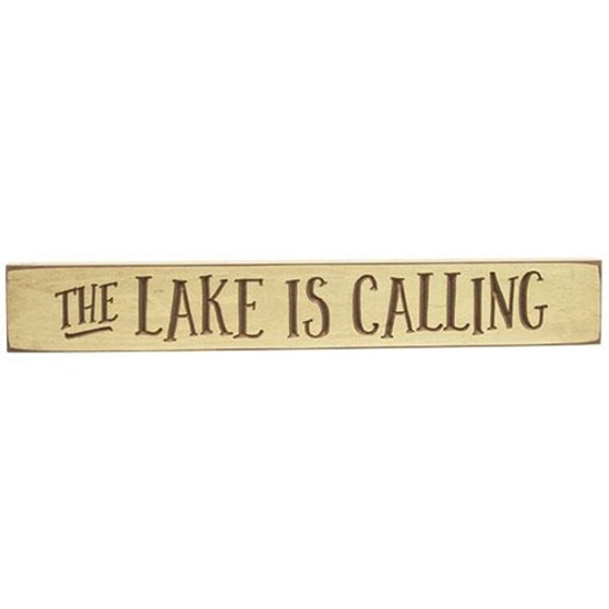 The Lake Is Calling Engraved Sign 24" G9626