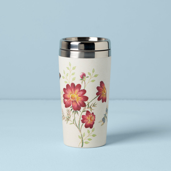 Butterfly Meadow Dinnerware Bamboo/Stainls Travel Mug (894270)
