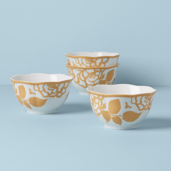 Butterfly Meadow Cottage Dinnerware Rice Bowls (Set Of 4) Goldenrod (894337)