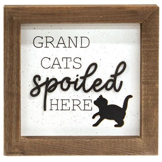 *Grand Cats Spoiled Here Shadowbox Frame G35832 By CWI Gifts