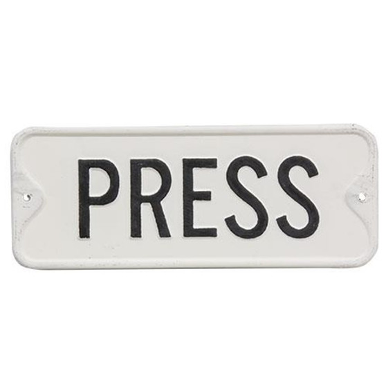 Press Farmhouse Metal Sign G65204