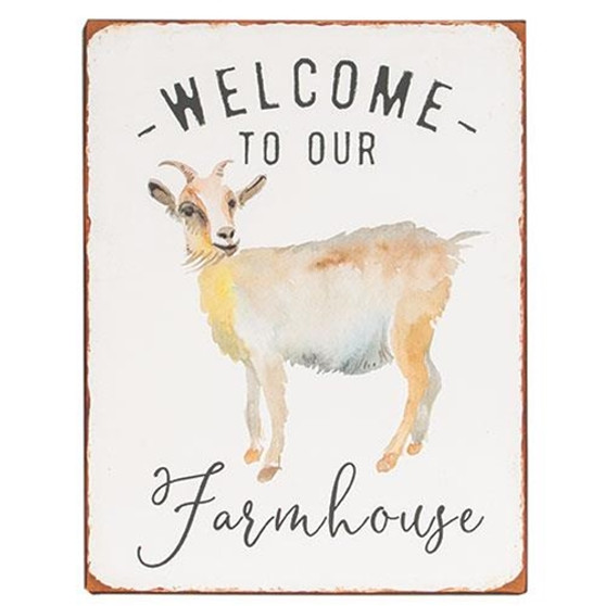 Welcome To Our Farmhouse Distressed Metal Sign G65260