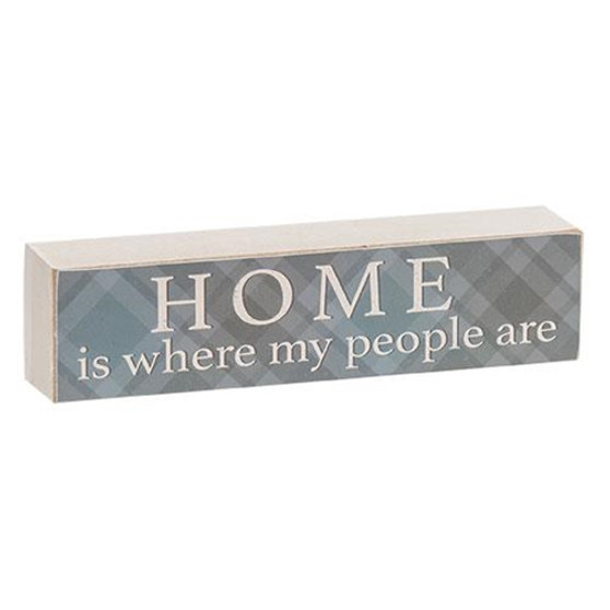 Home Is Where My People Are Plaid Block GH36010