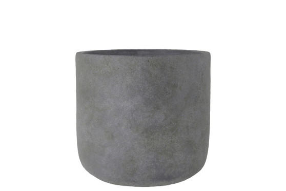 Terracotta Round Pot Lg Rough Finish Dark Gray (Pack Of 8) 53838