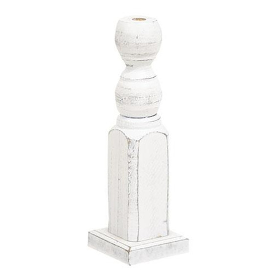 Tall White Spindle Flower Holder G35952 By CWI Gifts