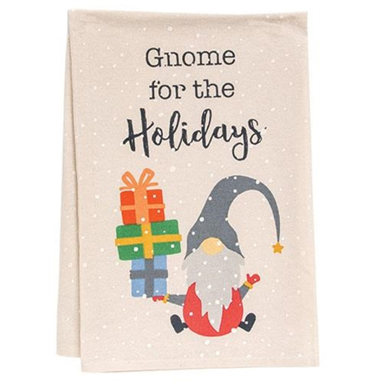 *Gnome For The Holidays Dish Towel G54175 By CWI Gifts
