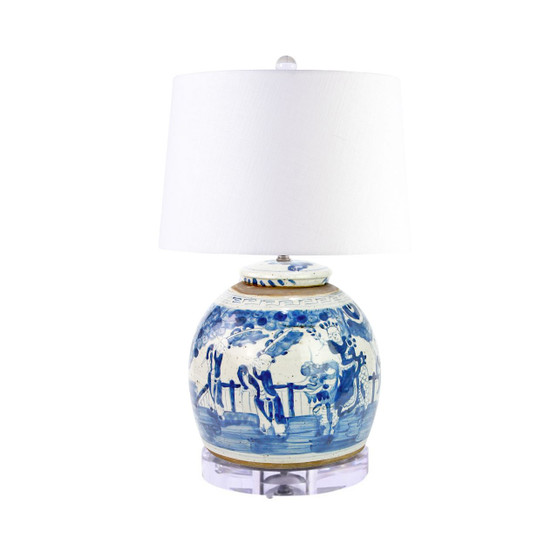 Lamp Vintage Large Ming Jar Enchanted Children Acrylic Base (L1217D-L)