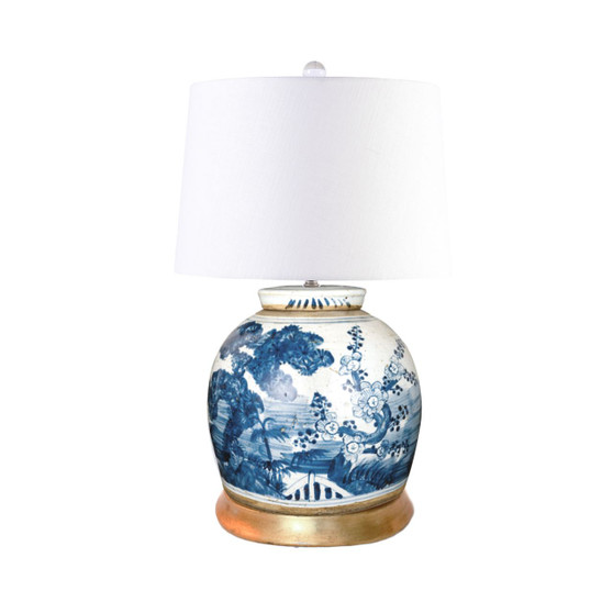 Lamp Vintage Ming Jar Pine Large Goldleaf Base (L1217G-LG)