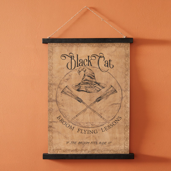 Black Cat Flying Lessons Canvas 510597