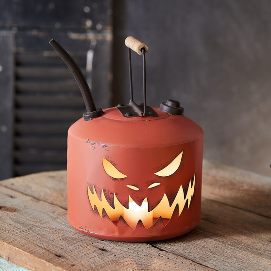 Carved Pumpkin Oil Can Luminary 770574