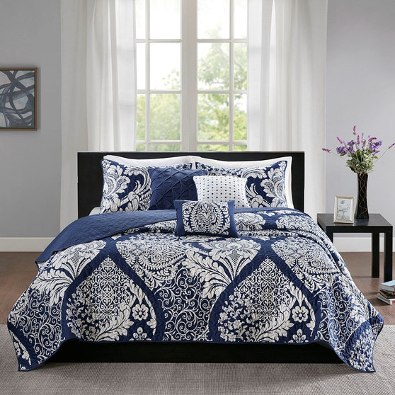 100% Cotton Printed 6Pcs Coverlet Set - Full/Queen MP13-5578