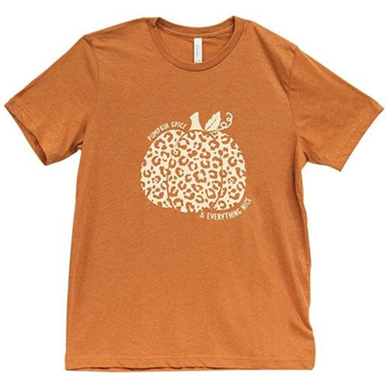 Pumpkin Spice Everything Nice T-Shirt Heather Autumn Large GL122L By CWI Gifts