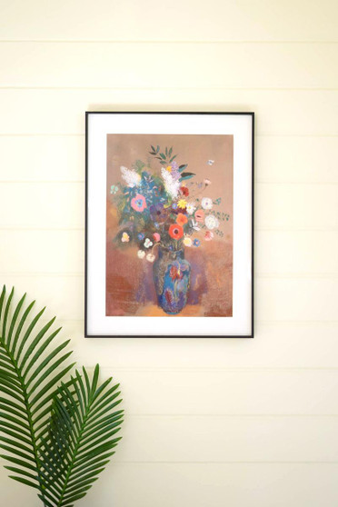 Framed Wild Flowers Print Under Glass (CMK1185)