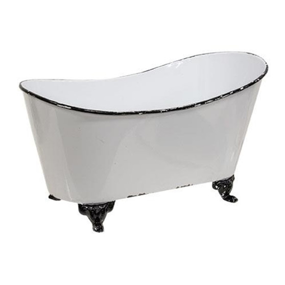 White Metal Bathtub G65296 By CWI Gifts