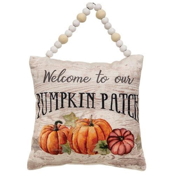 Welcome To Our Pumpkin Patch Pillow Ornament GSUNF2009