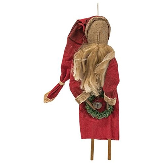 Hanging Father Christmas With Wreath GCS38102