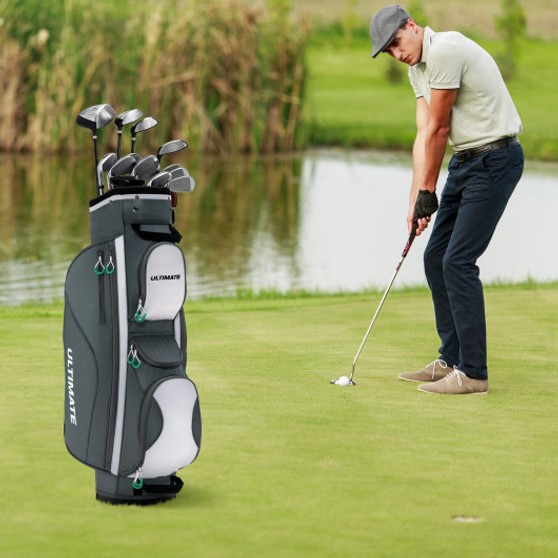 14 Dividers Golf Cart Bag With 7 Zippered Pocket (SP37830)