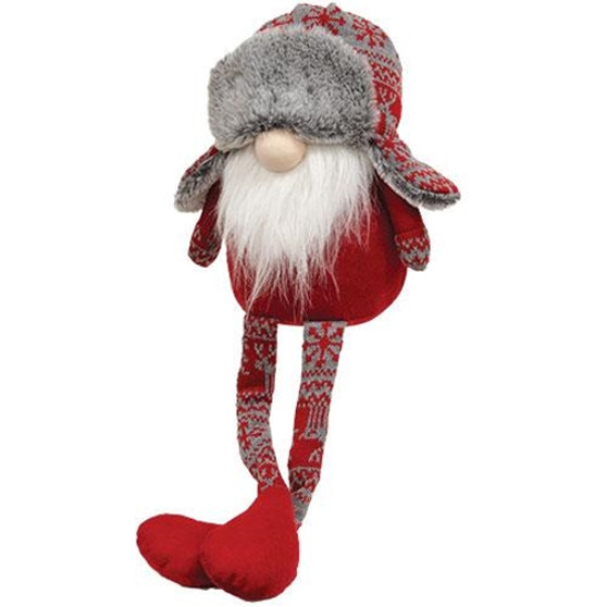 Large Nordic Snowflake Trapper Hat Dangle Leg Gnome GADC4333