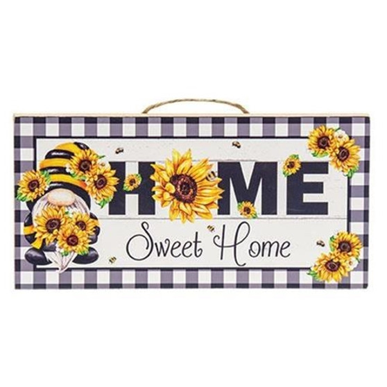 Sunflower Gnome Home Sweet Home Sign GV61212