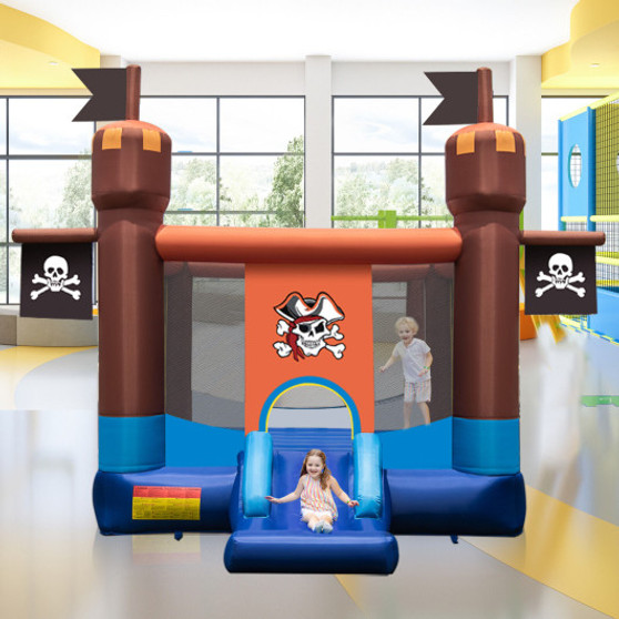 Pirate-Themed Inflatable Bounce Castle With Large Jumping Area And 735W Blower (NP10675US)