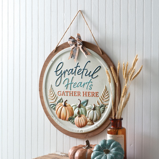 Grateful Hearts Gather Here Sign 440228