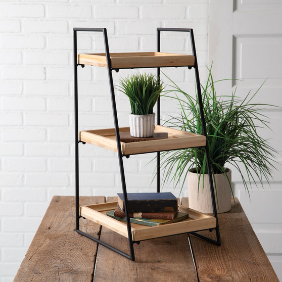 Three-Tier Leaning Display Shelf 770613