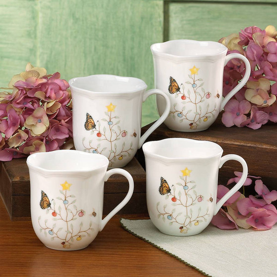 Butterfly Meadow Seasonal Dinnerware Mugs Set Of 4 (810138)