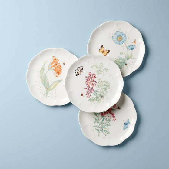 Butterfly Meadow Dinnerware Accent Plate Set Of 4, Assorted (891266)