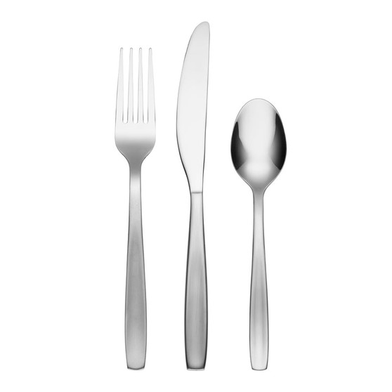 Paulina Satin/Mirror Finish 6-Piece Flatware Set (Little Table Spoon,Dinner Fork,Dinner Knife) (2875V2HCCB89)