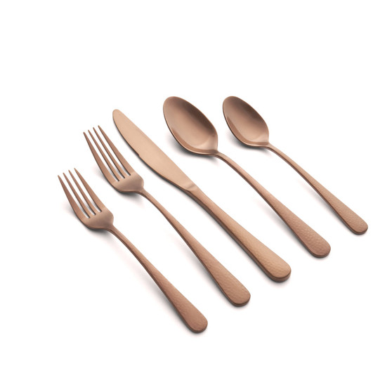 Keene Pvd Copper Satin 18/0 20-Piece Flatware Set (508120CKW12R)