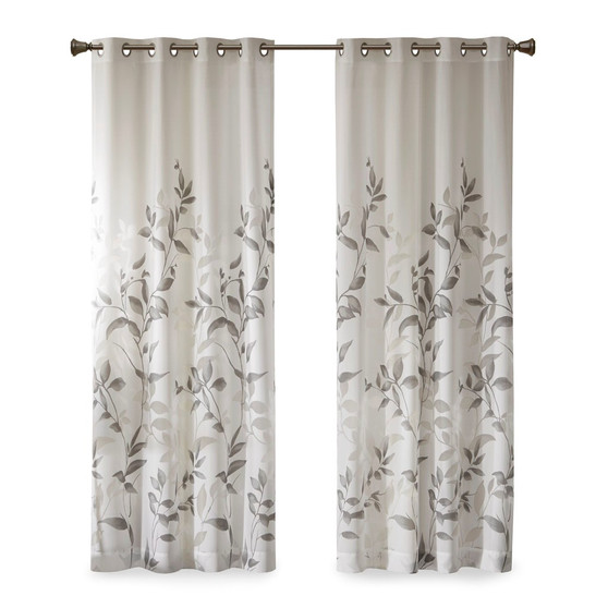 Cecily Burnout Printed Window Curtain Panel MP40-7909